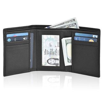 کیف پول چرم مصنوعی سیاه