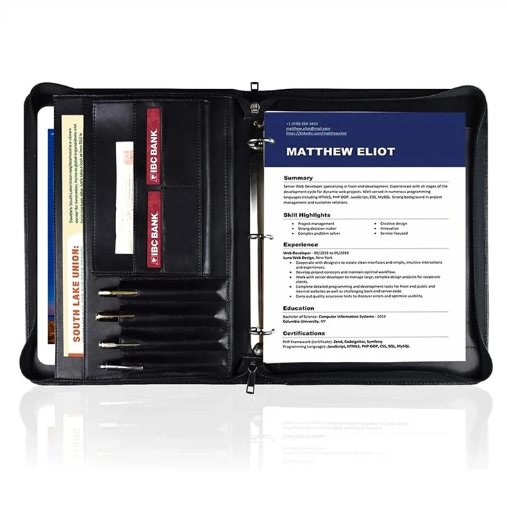 Personalized Padfolio With A4 Notepad